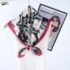 Korean Fashion Watercolor Floral Silk Scarf: Versatile, Cute Shawl for Women
