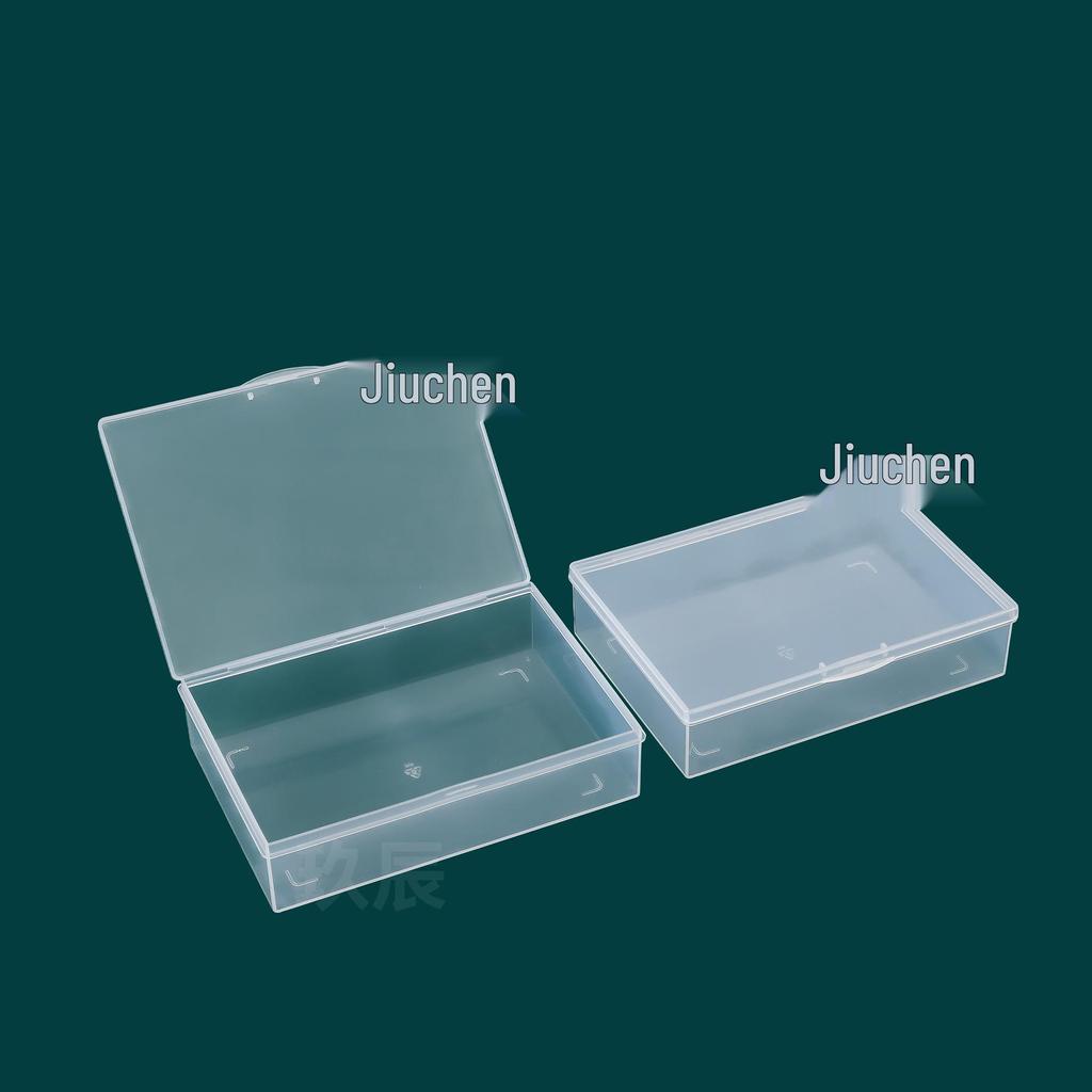 Transparent Fyrkantig Plastförvaringslåda för Verktyg, Masker, Kontorsmaterial och Fiskeutrustning