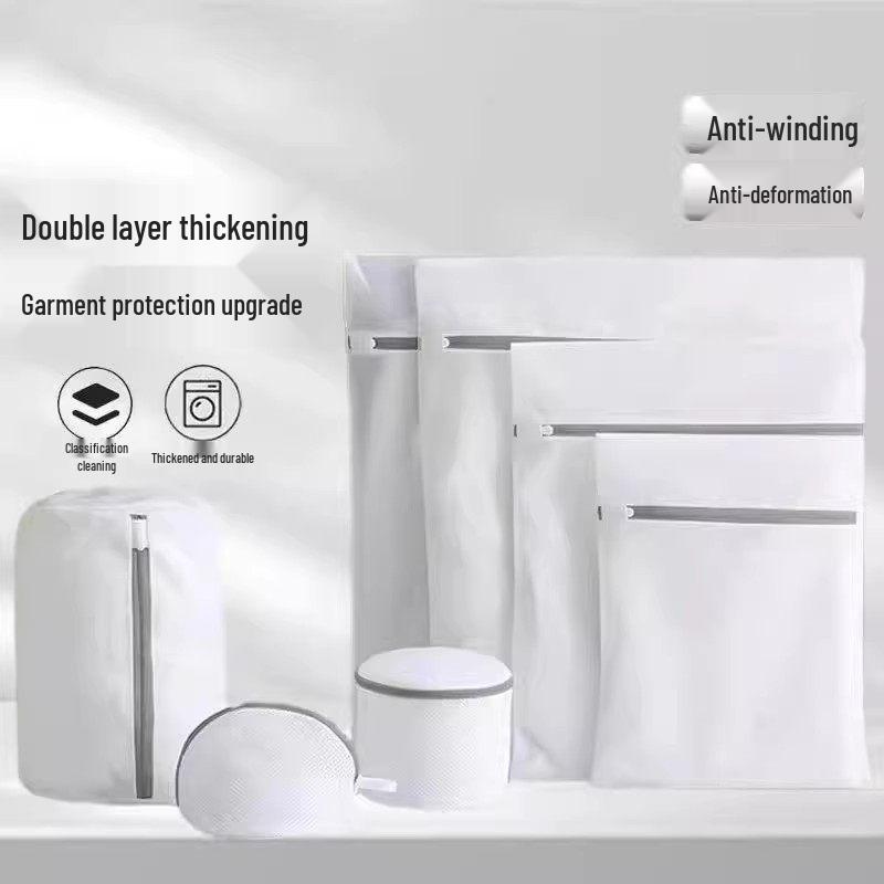 

Anti-Deformation Mesh Laundry Bag for Washing Machines – Thick Fine/Coarse Filter 3-Piece Set (L+M+S)