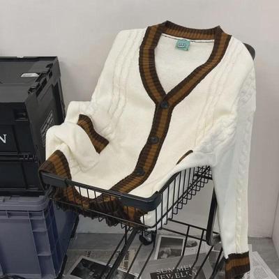 Ανδρικό Μοντέρνο Πλεκτό Καρτιγκάν Πουλόβερ Vintage - Χαλαρή Εφαρμογή