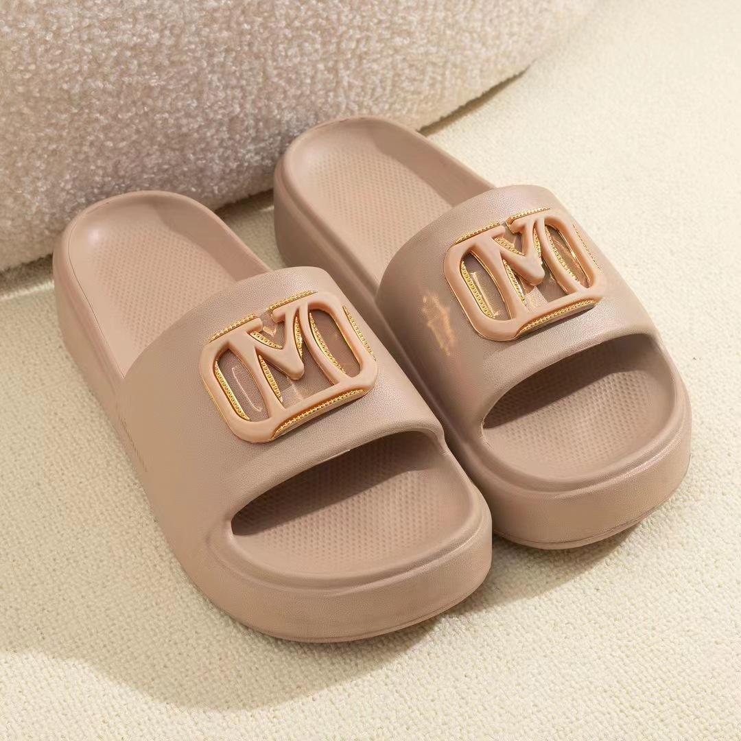 

EVA thick-soled women s slippers summer home indoor soft bottom high elastic bathroom bath cold flower buckle non-slip 35-40