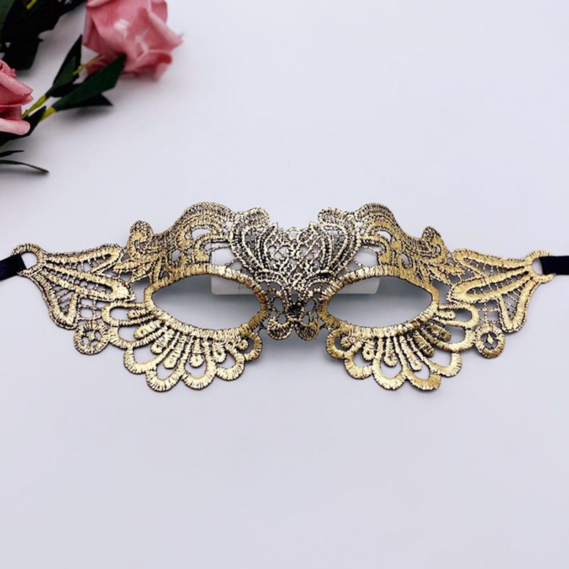 Fashion Princess Masquerade Lace Half Face Mask Jewelry Adult Eye Mask Female Party Prom Props Performance