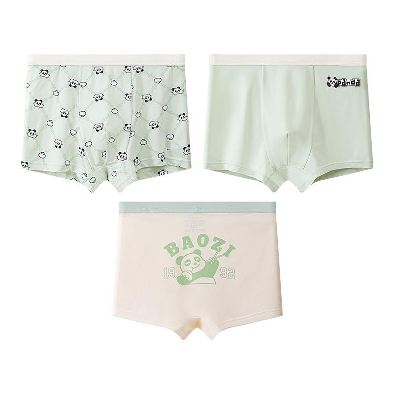 (3 Pack) Boys Modal Boxer Briefs Cute Cartoon Print Kids Underwear Soft Breathable Children's Boxer Shorts