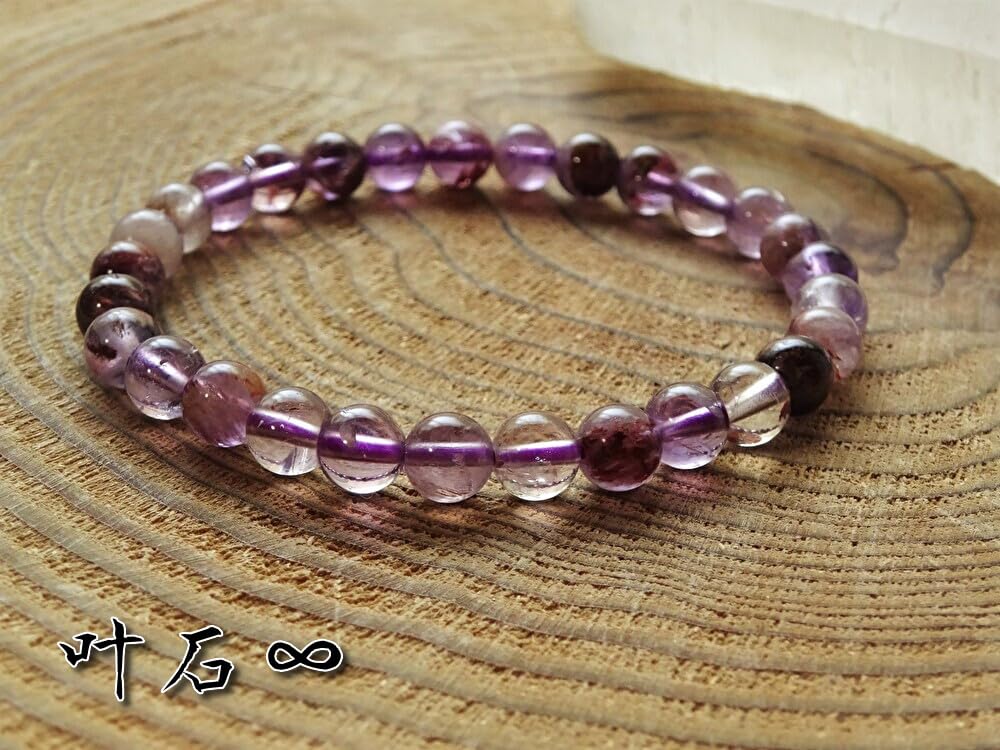 for good and current amulet for Garden Amethyst Bracelet for Women and Men Natural Power Stone Amethyst Garden 6mm approximately 15cm women with small