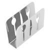 Napkin Holder Unique Knife Fork Cutout Pattern Anti Slip Upright Metal Napkin Holder for   Restaurants Hotels