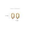 WANTME 925 Sterling Silver Geometric Diamond Pavé CZ Zircon Charm Hoop Earrings for Women Fine French Huggies Piercing Jewelry