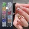 Mini Colorful Round Rhinestones for Nail Art - Shiny White & Champagne Fairy Accents