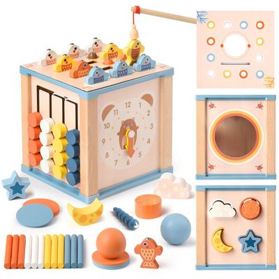 Montessori Toys 1 Year Old Toys Boys Girls Educational Toys Wooden Toys 1 2 3 Years Old Birthday Gifts Educational Clock Fingertip Education Early