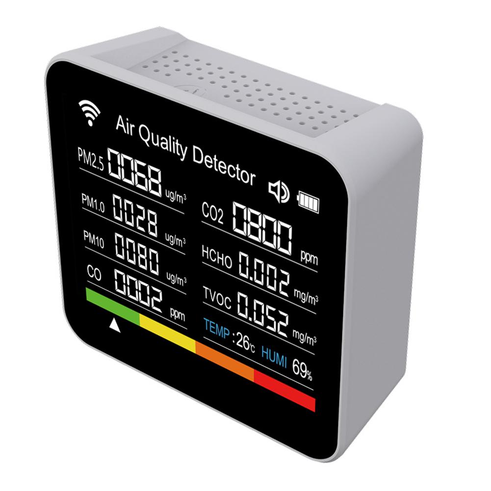 

15-в-1-Luftqualitätsmonitor, ЖК-дисплей, большой дисплей, цифровой, для домашнего использования (мы