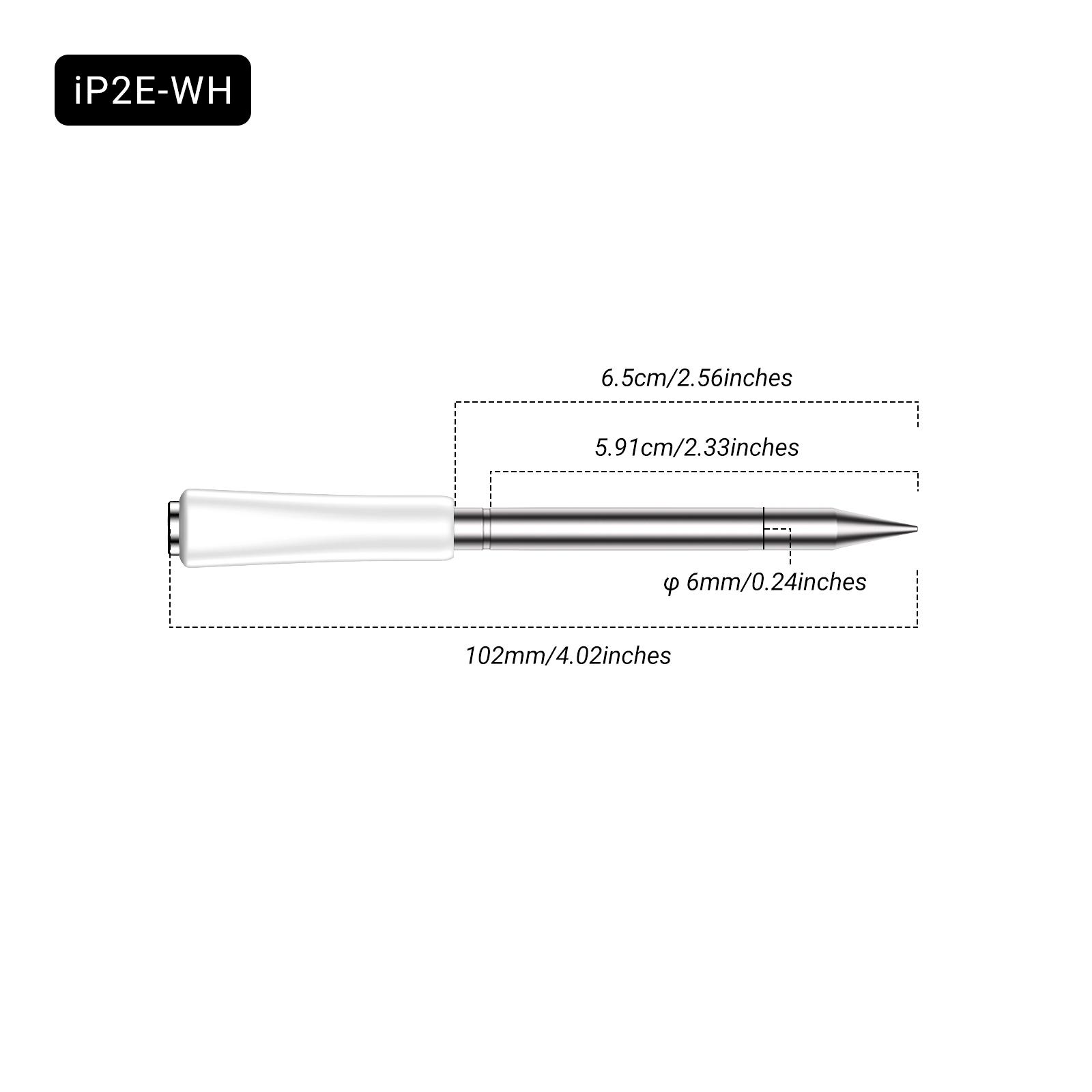 

Tempwise Wireless Probe for TNT-2BW Barbecue Thermometer Style Food-grade Stainless Steel Black Long Probe White SHort Probe White Probe