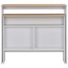 Table de bar - vidaXL - 130x40x120cm - Blanc - Aggloméré - 2 places