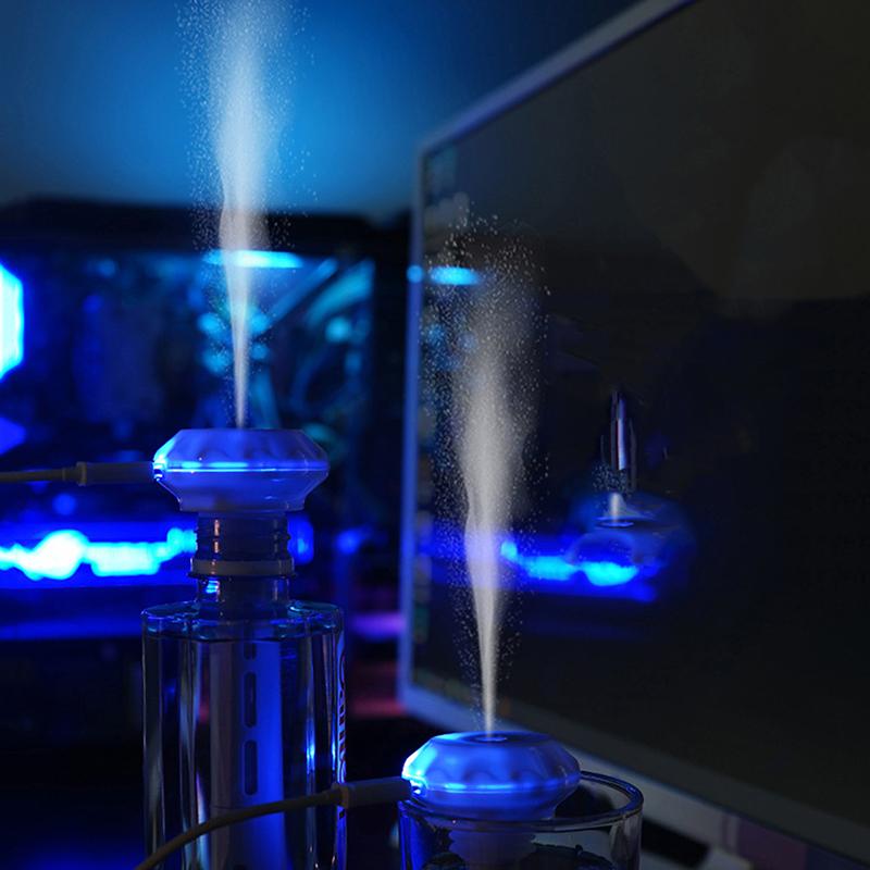 USB Luftbefeuchter LED Lampe Nebelbereiter für Zuhause Auto Tragbarer Mini Luftbefeuchter Ultraschall Aroma Anion Diffusor Luftreiniger