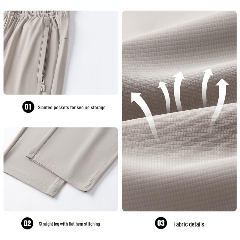 Romon Men's UPF50+ Sun Protection Cool Ice Yarn Casual Pants