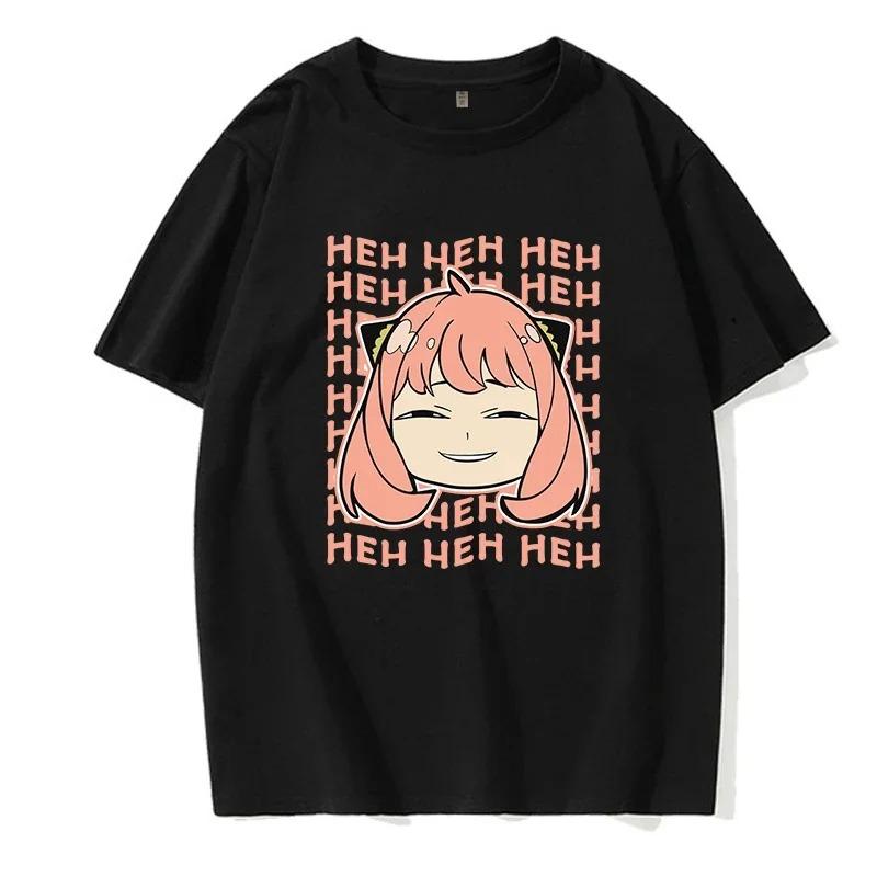 Y2k Shirt Anya Forger Spy X Family Anime T Shirt Kawaii Cartoon Mens_Women Tops Cotton Best Selling Round Neck Comfortable Soft
