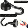 6Pcs Strong Magnetic Hooks Punch-Free Wall Magnet Hook for Keys Coat Hanging Hanger Kitchen Fridge Bathroom Office Organizer