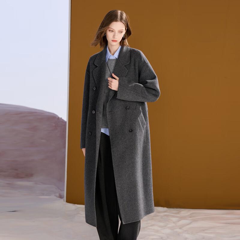 

Sancai 2025 Winter Double-Faced Wool Blend Long Coat M