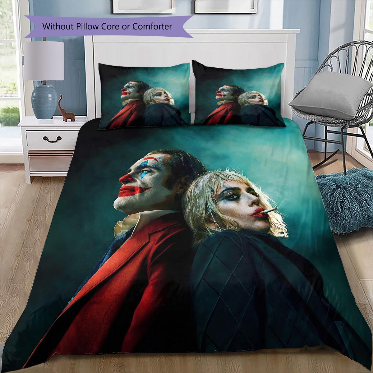 

Harley Quinn and the Joker Bedding Set, 1 Duvet Cover & 2 Pillowcases, Cozy Home, Perfect Gift for Fans 135x200cm