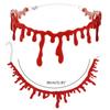 Collar de Sangre de Halloween Gargantillas para Mujer Collares Decoración DIY Fiesta de Halloween Accesorios de Terror Juguete para Niños Regalo Casa Encantada