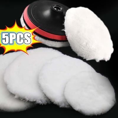 Wool Car Polishing Pad Set For Polisher Machine Waxing Polishing Buffing Auto Paint Care Polisher Pads 3/4/5/6/7 Inch