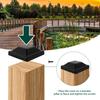 16Pcs Fence Post Caps Cover 3-5/8 Inches Black Deck Column Caps Waterproof Outdoor Post Caps Protection Garden Supplies