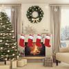 6 pièces Chaussettes Cadeaux de Noël Bouche Large Rouge Bricolage Bas de Noël Rouges Doux Pendentif Chaussette Arbre de Noël Décorations de Noël