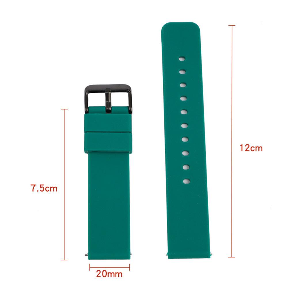 Samsung Huawei Silicone Waterproof Smartwatch Strap with Quick Release (14-24mm)