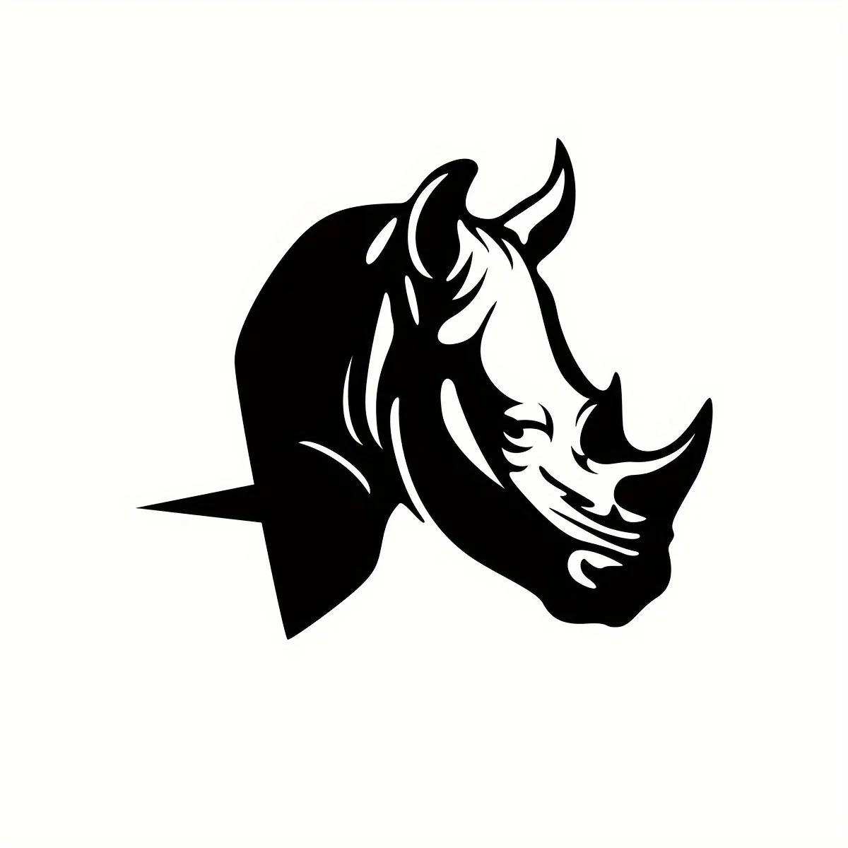 

1 шт. Декоративный металлический колышек для дерева в виде носорога, стильное украшение для двора в виде носорога, идеальный подарок для любителей животных в зоопарке чёрный