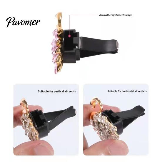 Luxury Rhinestone Car Clip Bling Skull Vent Clips, Diffuser Clip, Shiny Air Freshener Conditioner Decoration, Funny Auto Interior Accessories