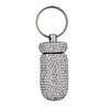 Pill Container Portable Pill Bottle Case Waterproof Travel Crystal Mini Pill Holder Storage with Keychain for Outdoor
