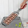 Grillkorb Edelstahl BBQ Werkzeug Grillzubehör Grillrost für Hot Dog Gemüse Fleisch Steak Garnelen Kebab Halter