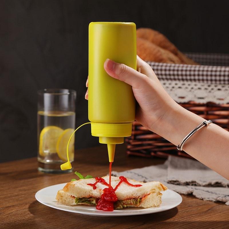 YOMDID Sauce Squeeze Bottle Condiment Squeeze Bottles For Ketchup Mayonnaise Mustard Olive Oil Sauce Bottle Kitchen Accessories