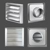 Stainless Steel Air Vent Duct Grill Air Outlet Square Vent Extractors Ventilation Cover Vent Exhaust Hood Outlet