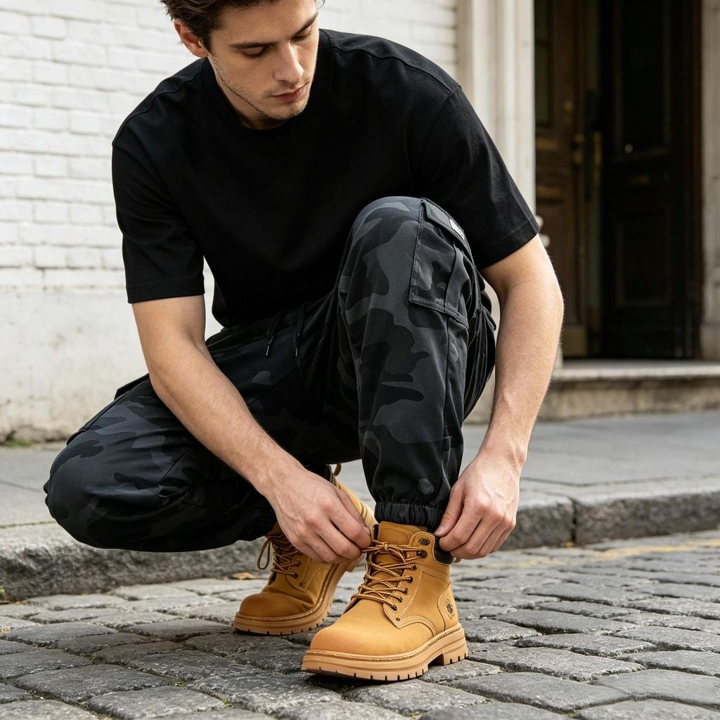 Men's Summer Camo Joggers - European Size Trendy Loose Fit for Outdoor Sports & Casual Wear