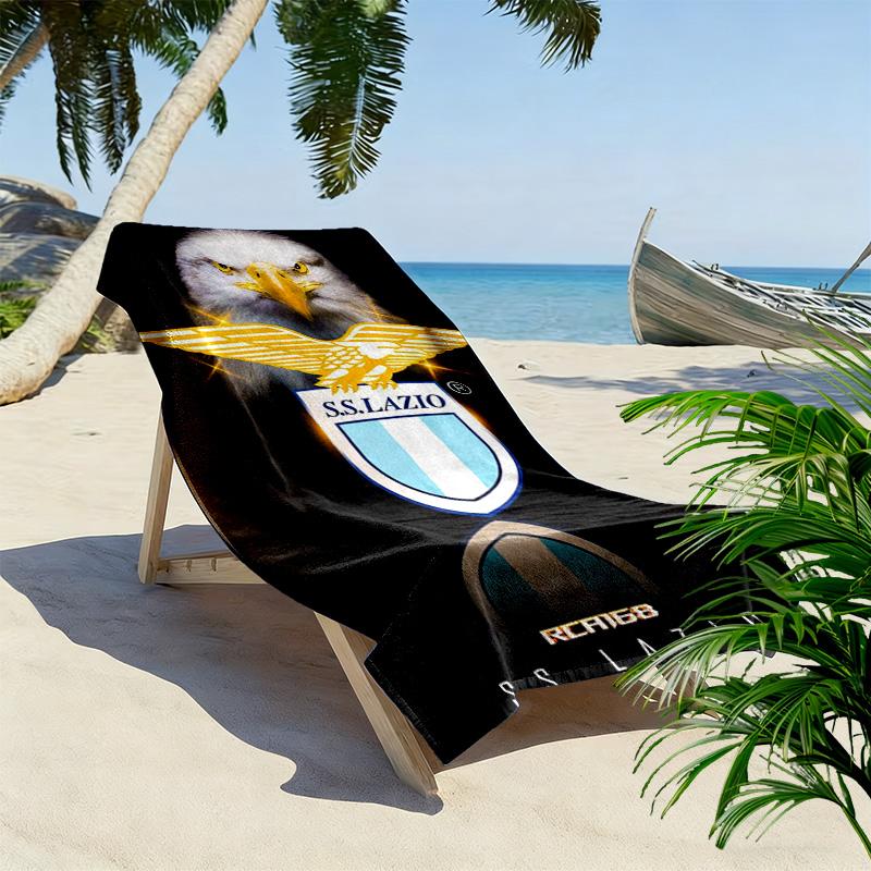 SS Lazio Print Beach Towel, Large Soft Quick Dry Towel for Beach Camping Swimming