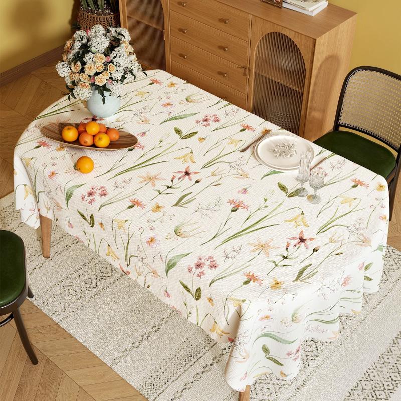 French Countryside Table Cloth Wear Resistant and Scratch Resistant Printed Table Mat Tea Party Birthday Celebration Partys Decoration Tablecloths