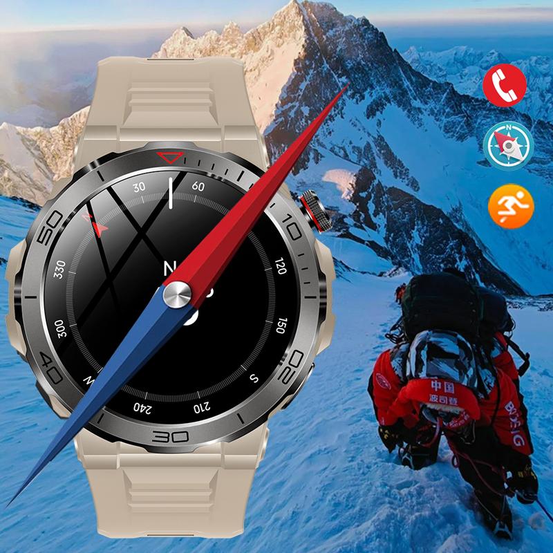 

Смарт-часы Amoled для мужчин, спортивные часы на открытом воздухе, 1,43 дюйма, Bluetooth, компас для вызова, мониторинг здоровья, фитнес-трекер, умные часы