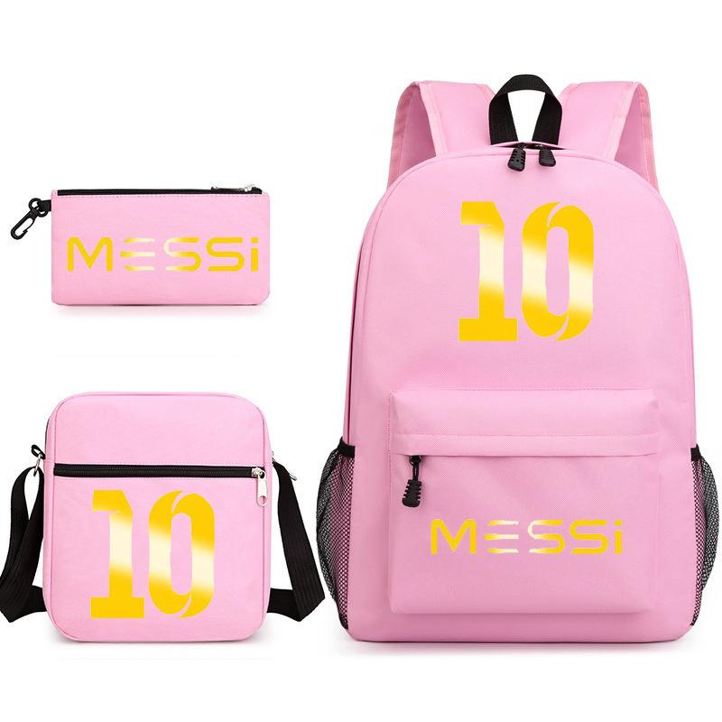 Lionel Messi · Peripheral Printed School Bag Three-Piece Pencil Case Shoulder Bag Backpack