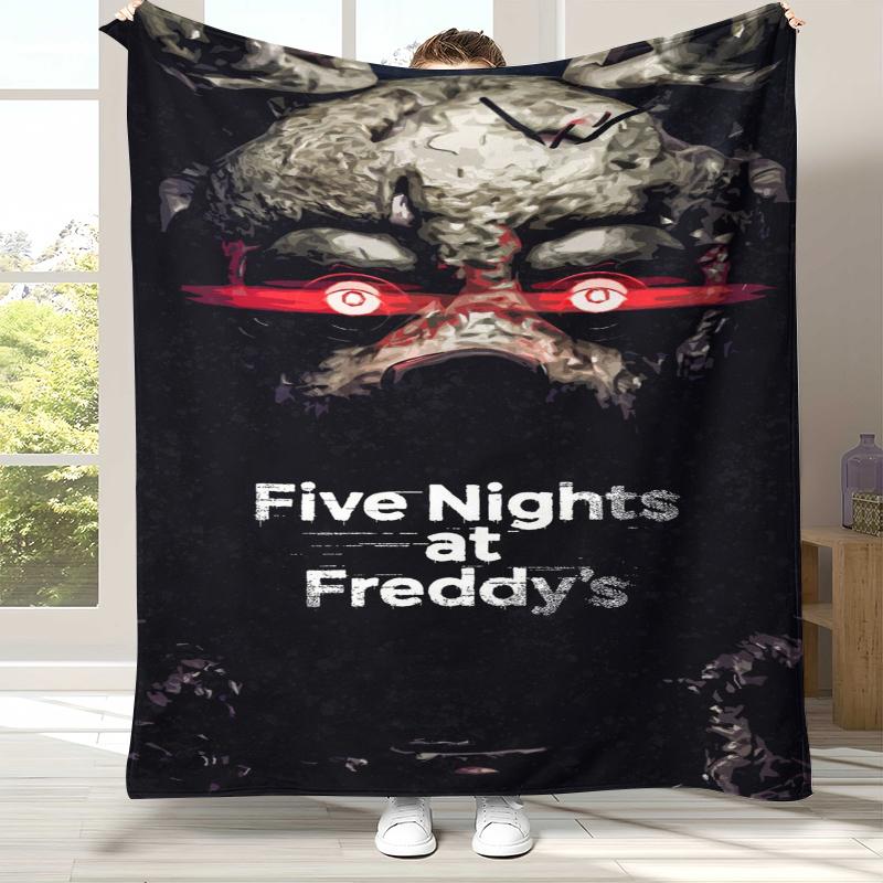 Coperta in Flanella Horror Freddy F-FNAF Games, Coperta in Peluche Calda Ultra Morbida per Casa Camera da Letto Letto Divano Ufficio Campeggio Picnic