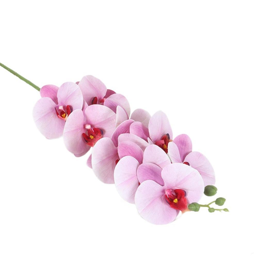 Ramură Artificială Phalaenopsis cu 9 Capete Imprimare 3D Orhidee Molie Falsă Acasă Grădină