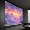 VIKAMA Dream Starry Sky Gradient Tapestry Pink Purple Orange Yellow Galaxy Stars Bedroom Bedside Living Room Decoration