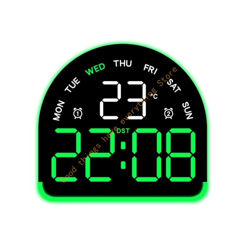Digital Alarm Clock for Bedroom Electric Desk Clock with Large Number Temperature USB Port Loud Alarm LED Digital Clock 55KF