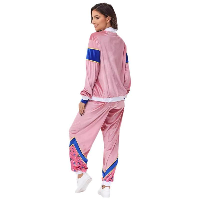 Halloween retro disco hippie party stage show sports costume