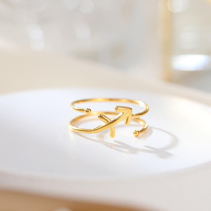 Banyan Tree S925 Silver Double-Layer Zodiac Ring: Elegant, Unisex, Trendy Index Finger Accessory