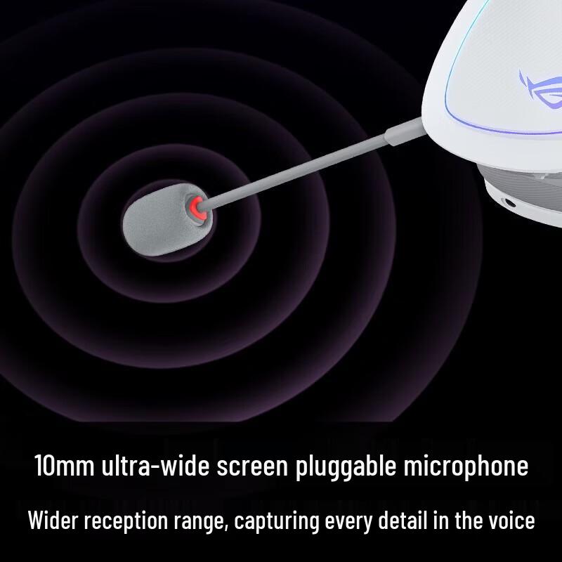 ROG Prism 2 Moonlight White Wireless Tri-Mode Gaming Headset