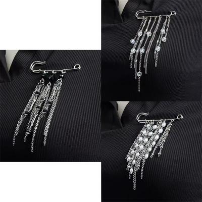 Elegante Perlenketten Quastenbrosche Mode Damen Kleidung Dekor Accessoires Schmucknadel Hosen Taillenverstellstifte Taschenanhänger Geschenke