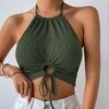 Women's Clothing, 2025, Summer New Style, Sexy Camisole, Vest, Neck Hanging, Short Style, Exposed Navel, Outerwear