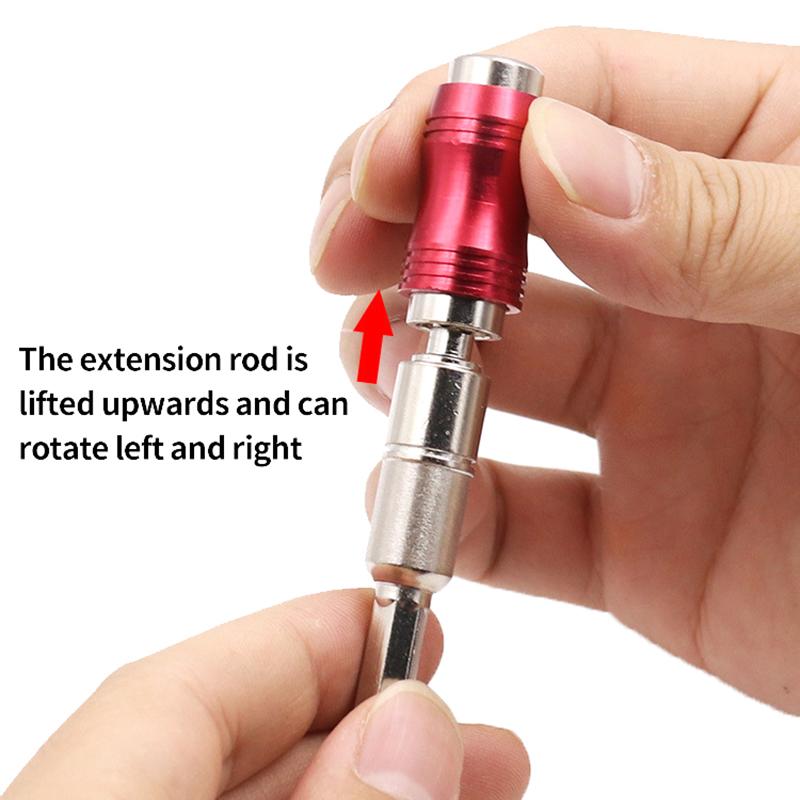 1/4 Inch Hex Magnetic Screw Drill Tip Quick Change Locking Bit Holder Drill Screw Tool Drive Guide Drill Bit Extension Rod