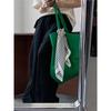 Johnature Calças Preguiçosas Japonesas Elástico com Cordão Cintura Alta Soltas Estilo Roupa de Trabalho Calças de Perna Larga Para Mulheres