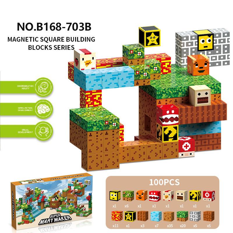 Source Factory 60 Models My Magnetic World Magnetic Block Theme Set Diy Build Magnetic Building Block Toys