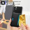 Back Case for Samsung Galaxy A24 4G (162.1 X 77.6 X 8.3mm) ZM02 PU Leather+TPU Card Holder Four Corners Shockproof Phone Shell